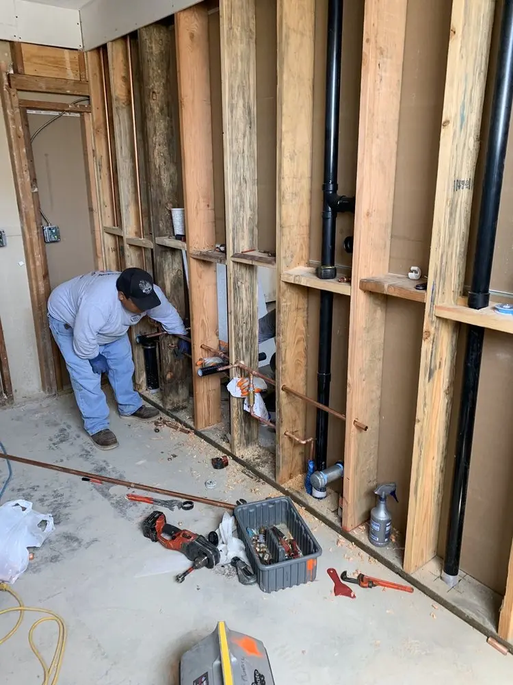 Commercial rough-in plumbing for Gas Line Repair in Jamestown